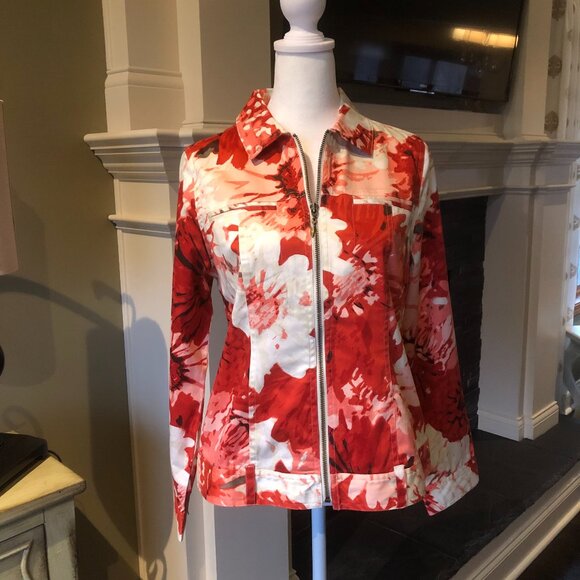 Additions by Chico's size 0 (Equivalent to US Size 4)Long Sleeve Zippered Jacket - Picture 1 of 9